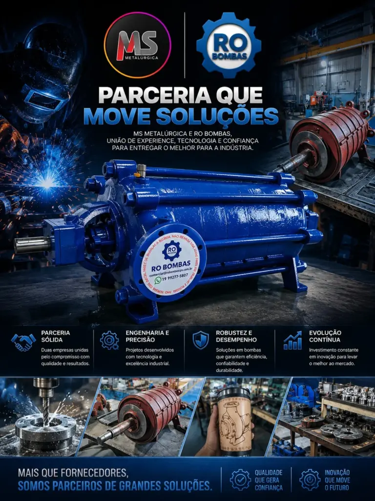 Parceria entre MS Metalurgica e RO Bombas