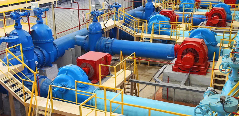 projeto de bombeamento industrial