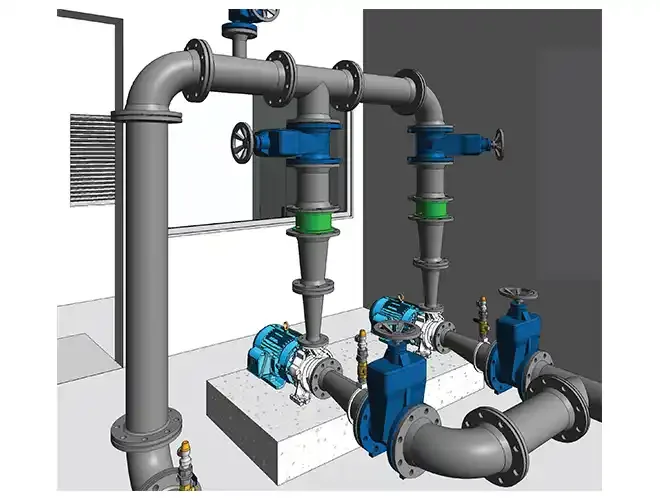projeto de bombeamento industrial
