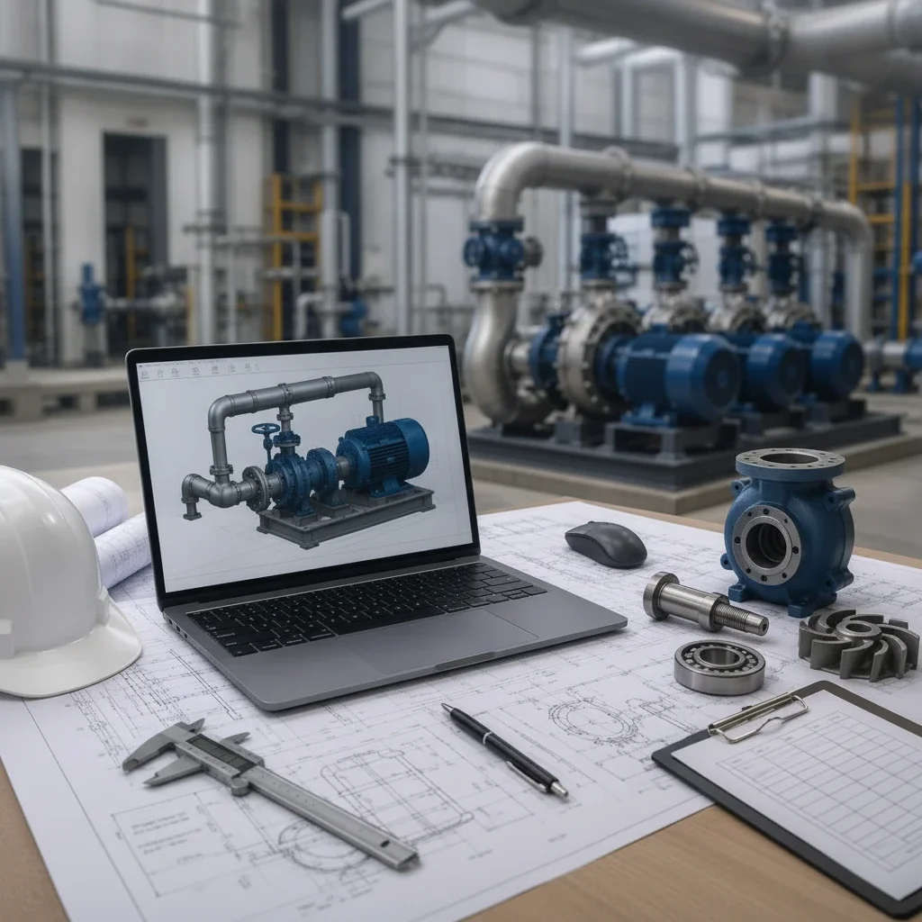 projeto de bombeamento industrial